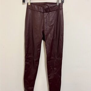 Wolford Womens Faux Leather Lined Skinny  Ankle Leggings Size 6 USA